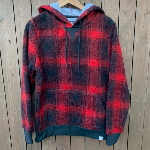 Free Planet | Red/Blk Buffalo Plaid Sweatshirt - Picture 2 of 8